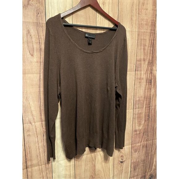 Lane Bryant size 22/24 brown sweater tunic long style - Picture 3 of 5